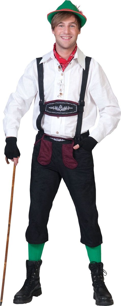 Boeren Tirol & Oktoberfest Kostuum | Munchen Alpine Hemd Man | Maat 52-54 | Bierfeest | Verkleedkleding